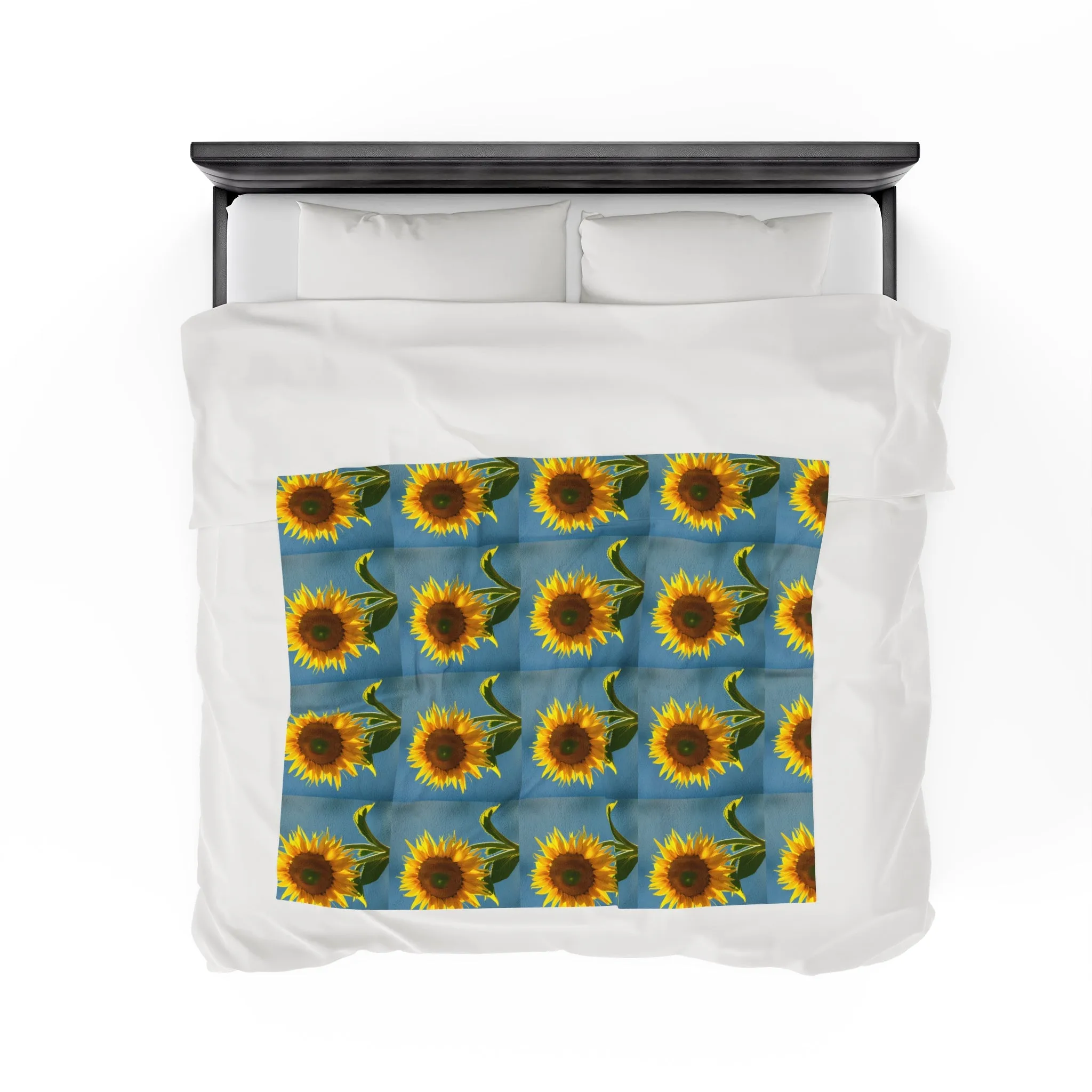 Sunflower Velvet Throw Blanket