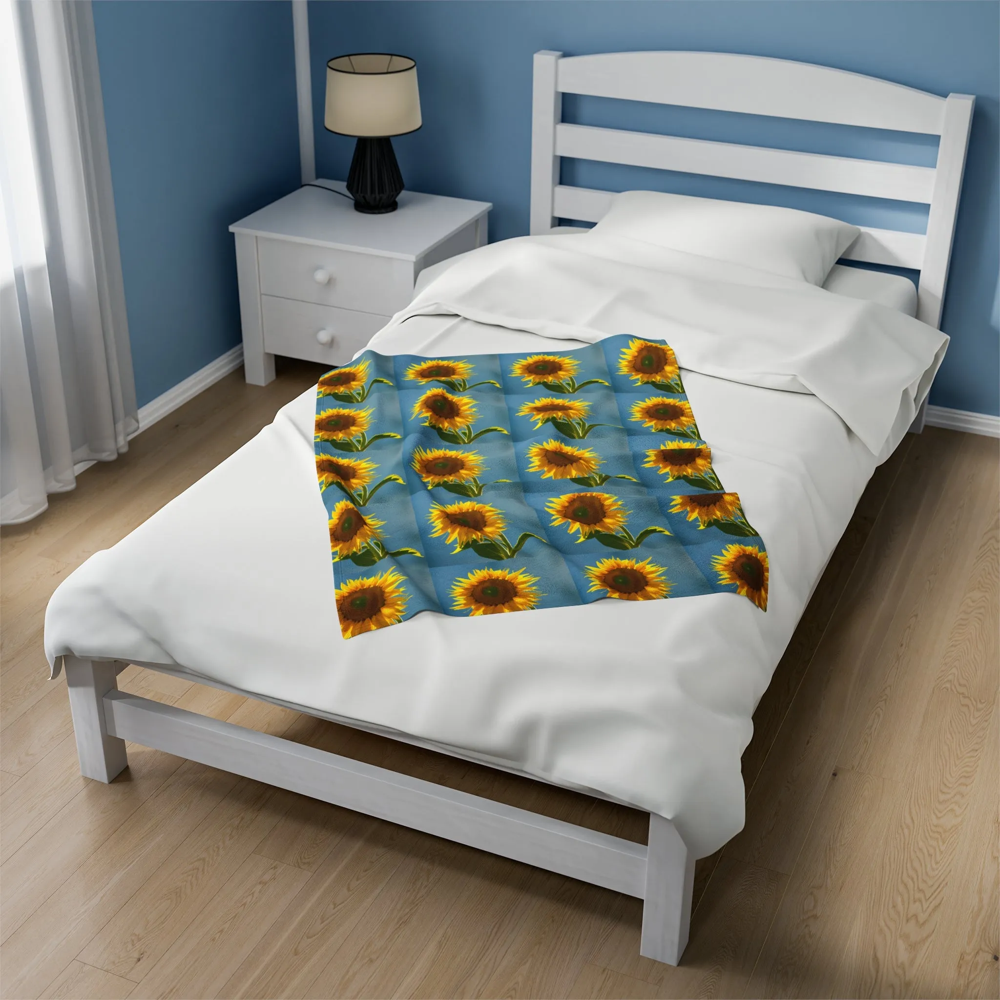 Sunflower Velvet Throw Blanket