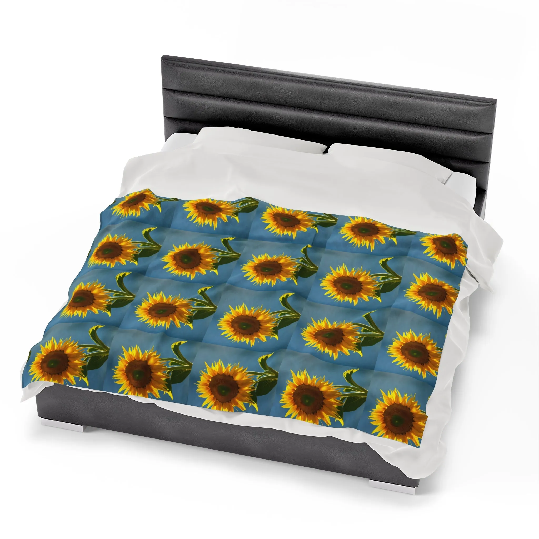 Sunflower Velvet Throw Blanket