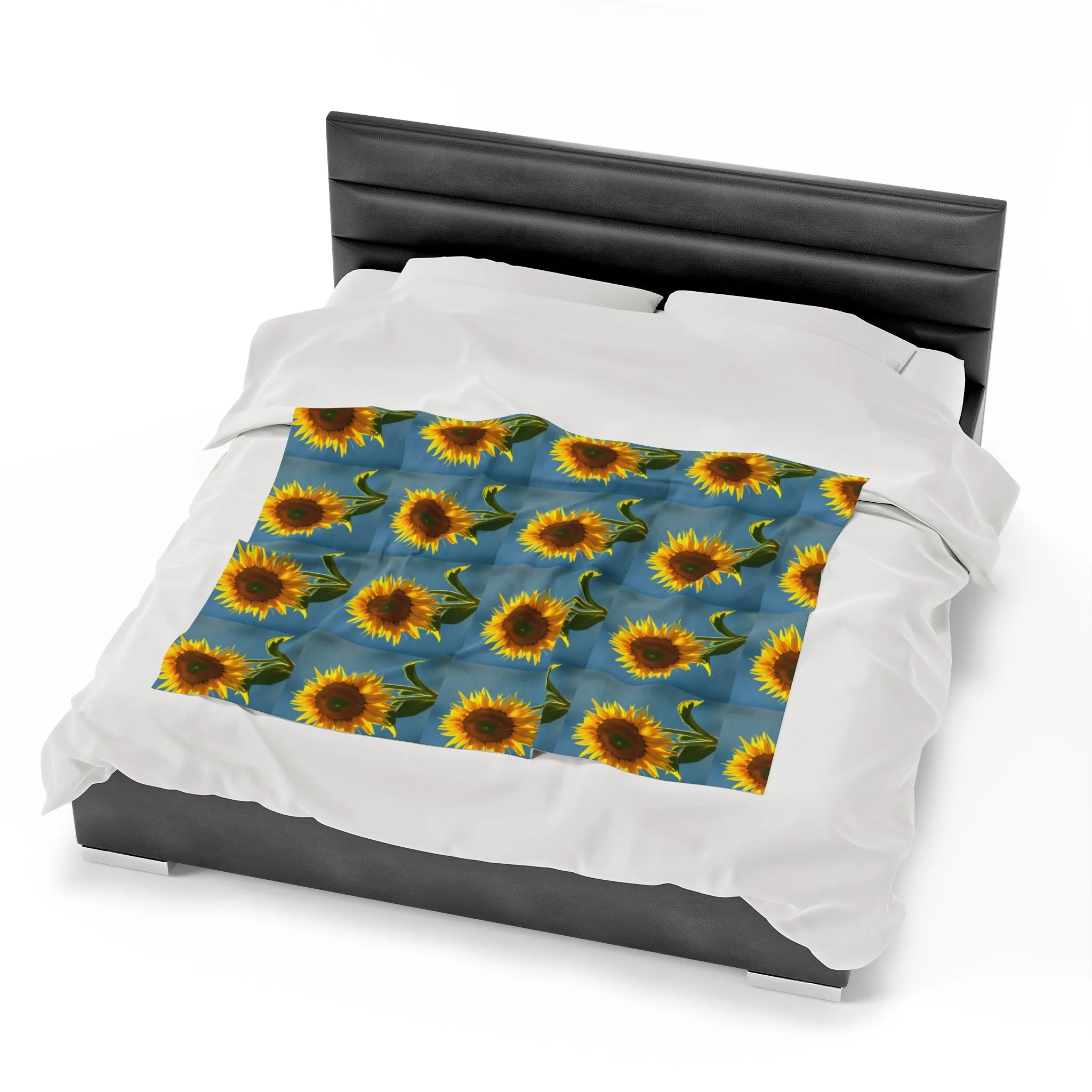 Sunflower Velvet Throw Blanket