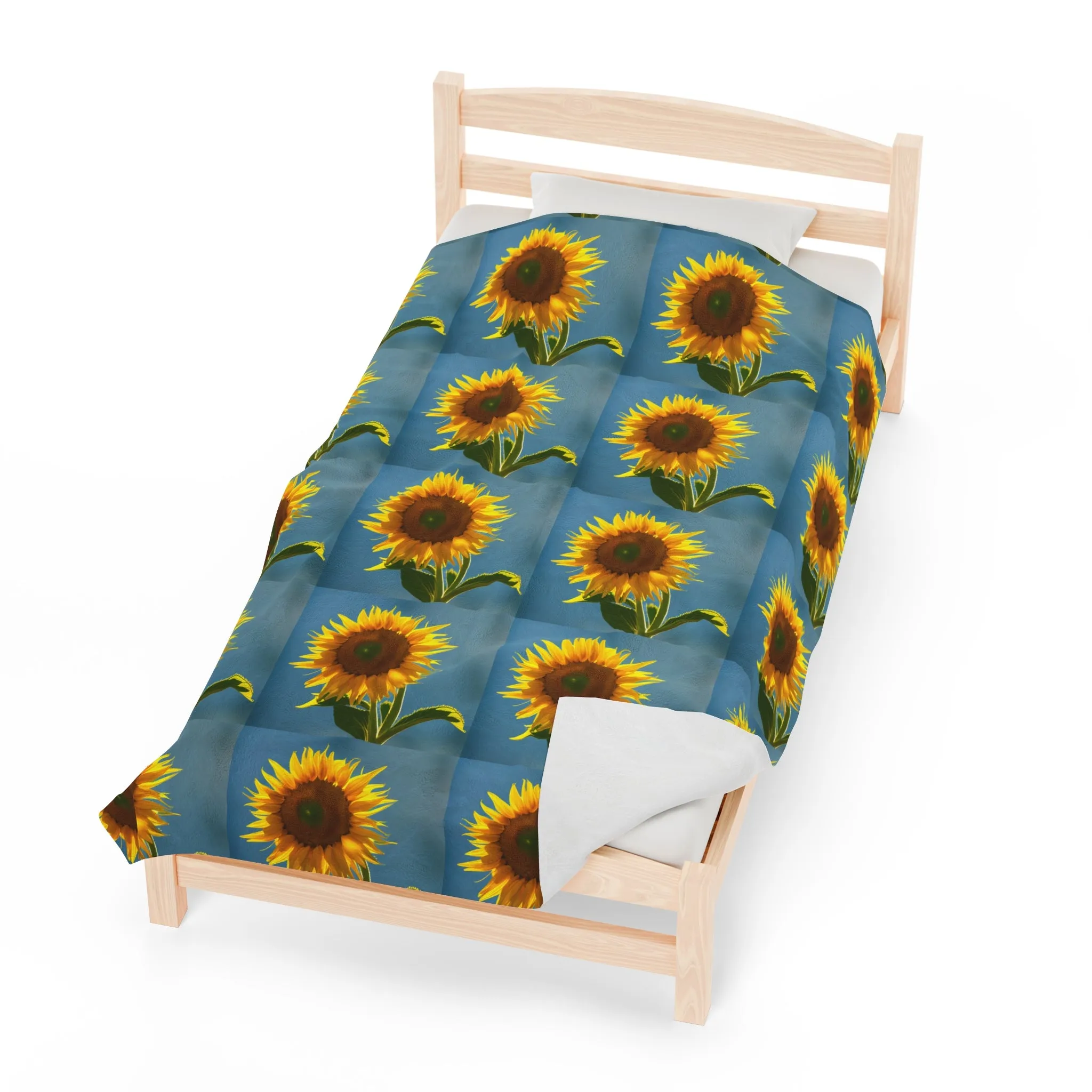 Sunflower Velvet Throw Blanket