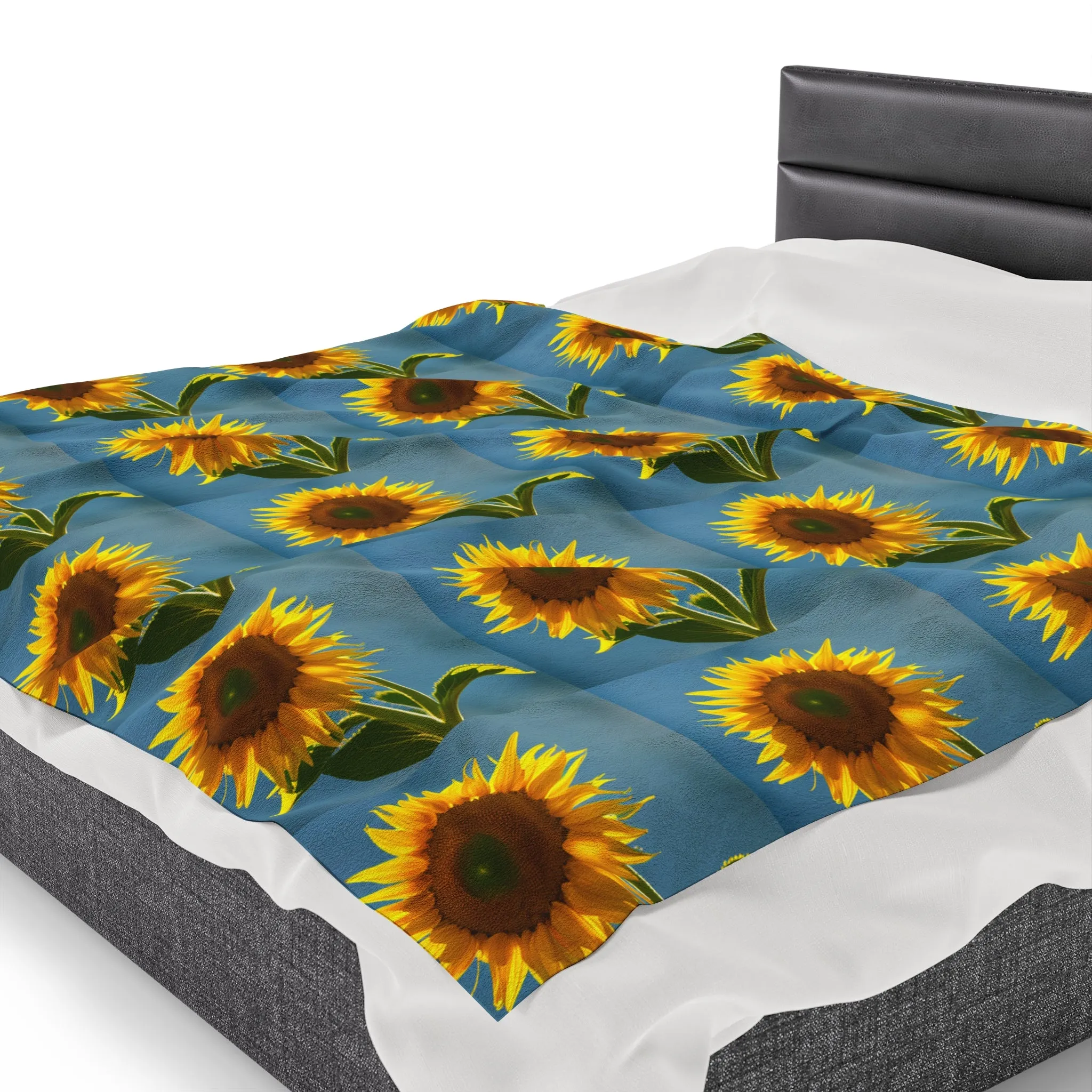 Sunflower Velvet Throw Blanket