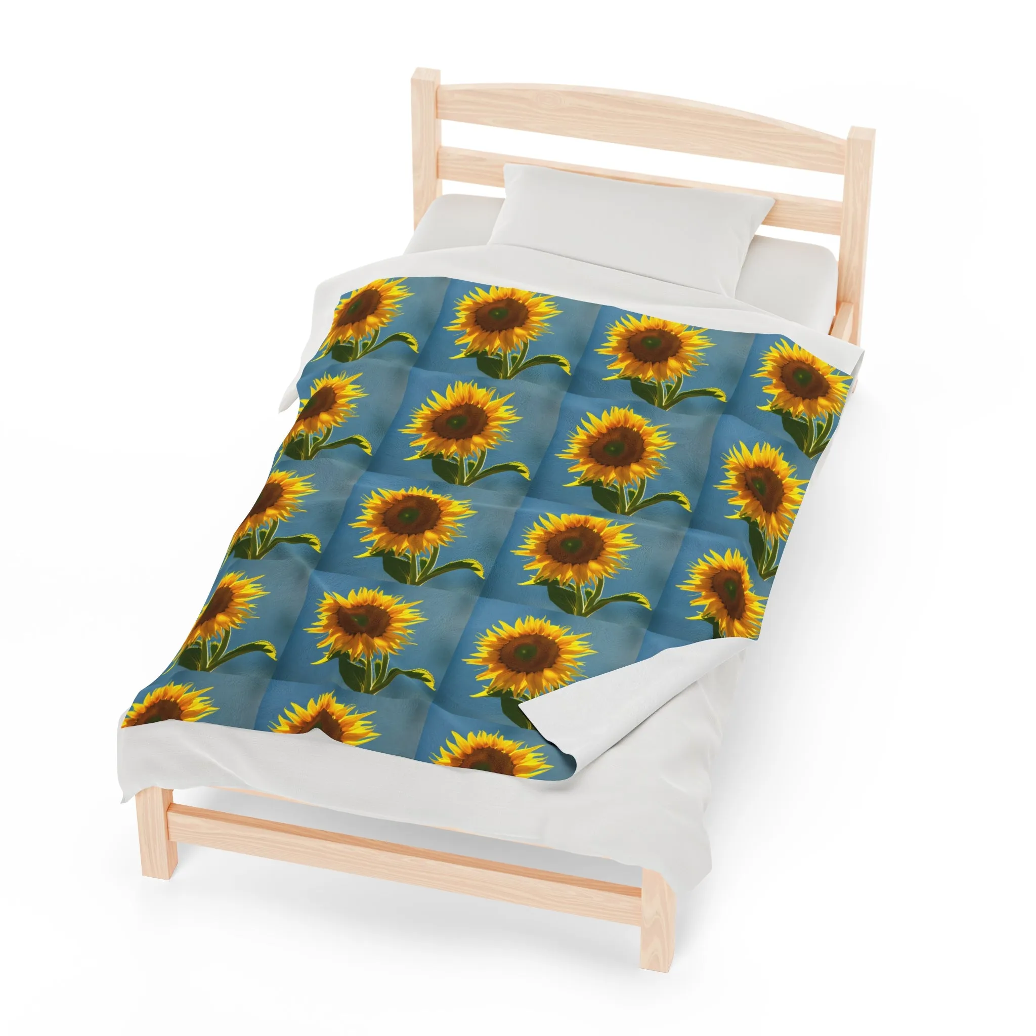 Sunflower Velvet Throw Blanket