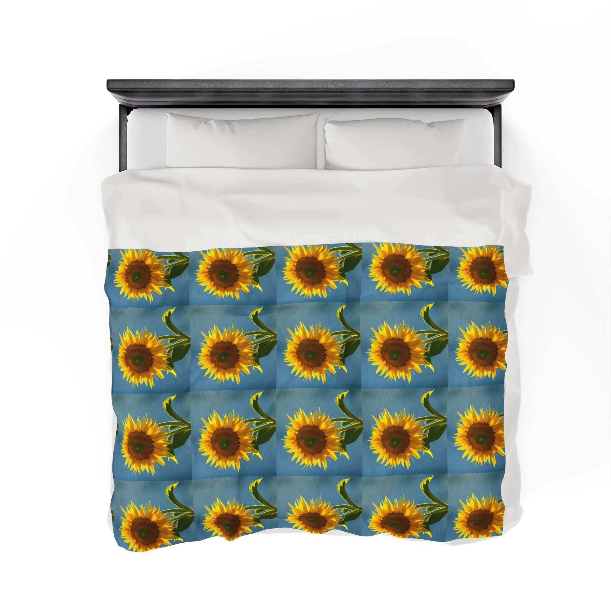 Sunflower Velvet Throw Blanket