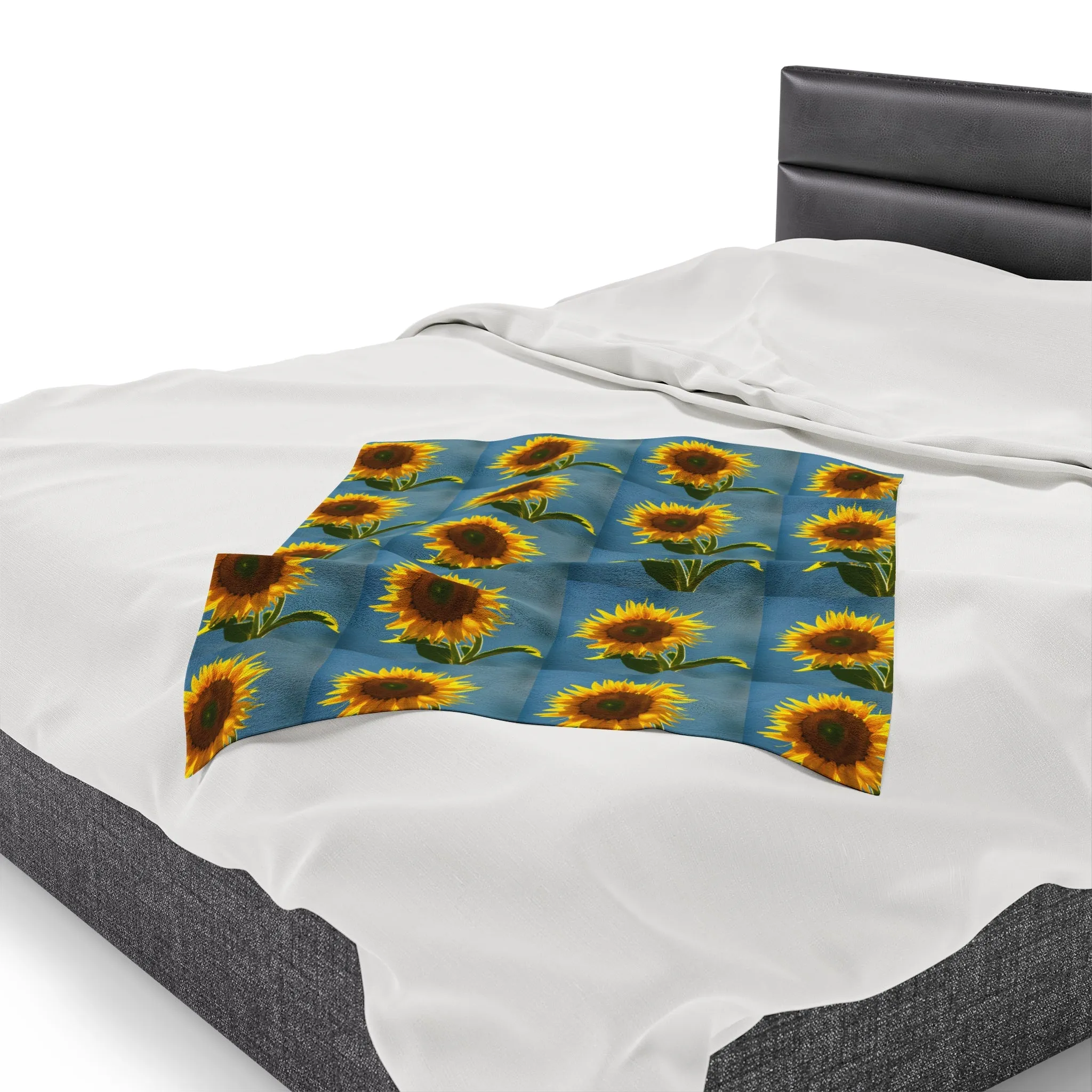 Sunflower Velvet Throw Blanket