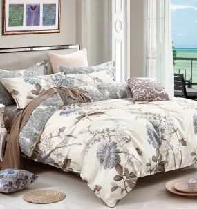 Swanson Beddings Daisy Floral Comforter Set: Comforter and and Pillow Shams 100% Cotton Shell