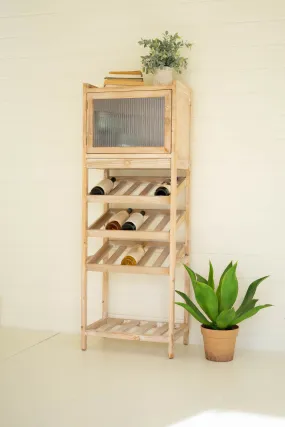 Tall Wooden Wine Cabinet