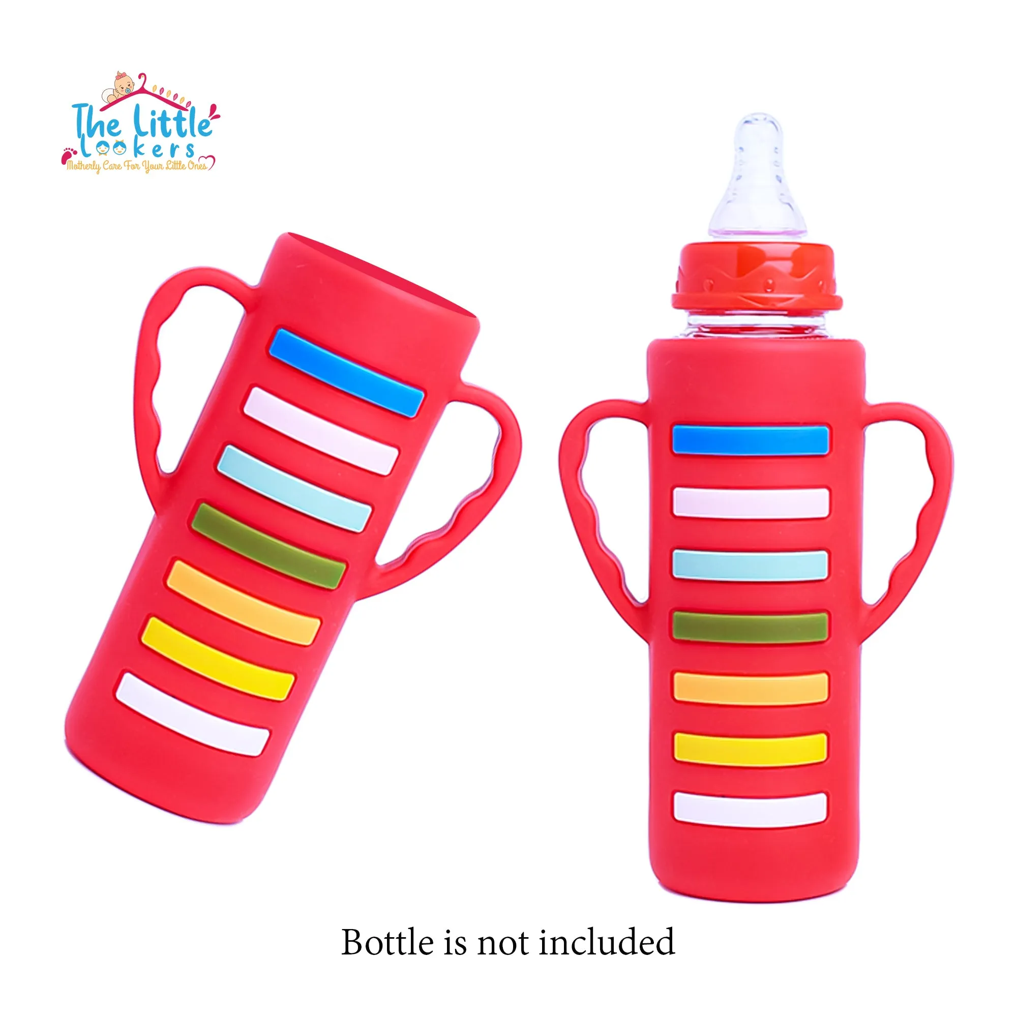 THE LITTLE LOOKERS Baby Bottle Cover with Handle/ Silicone Warmer Cover for Baby/Newborn/Infants/Toddlers