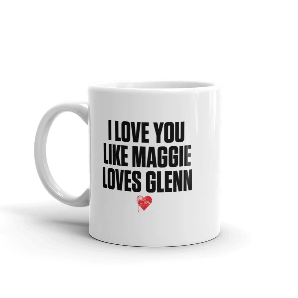 The Walking Dead Maggie Loves Glenn White Mug