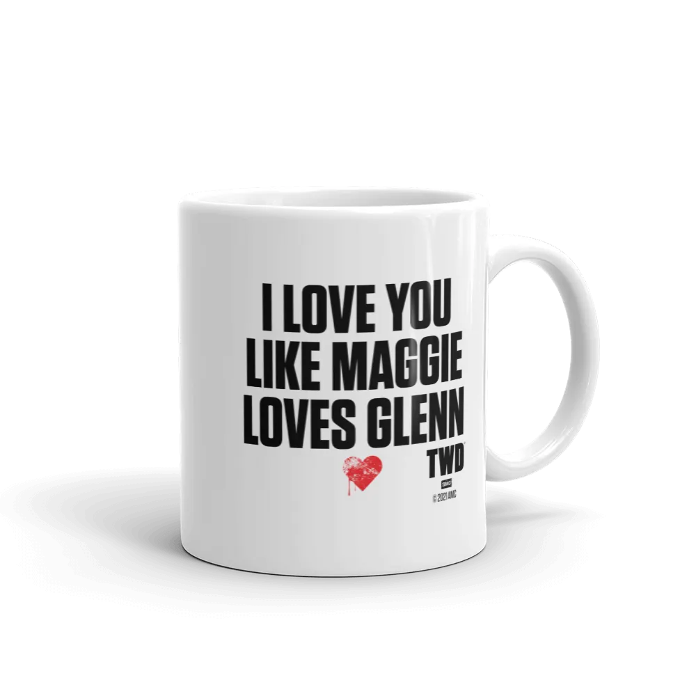 The Walking Dead Maggie Loves Glenn White Mug