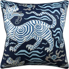 Tibet Blues Decorative Pillow