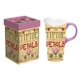 Tiptoe Through Petals Travel Coffee Mug