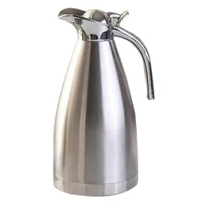 TOPBATHY 2L Stainless Steel Coffee Thermal Carafe Water Beverage Dispenser Insulated Vacuum Carafe Premium Grade Thermal Pot (Silver)