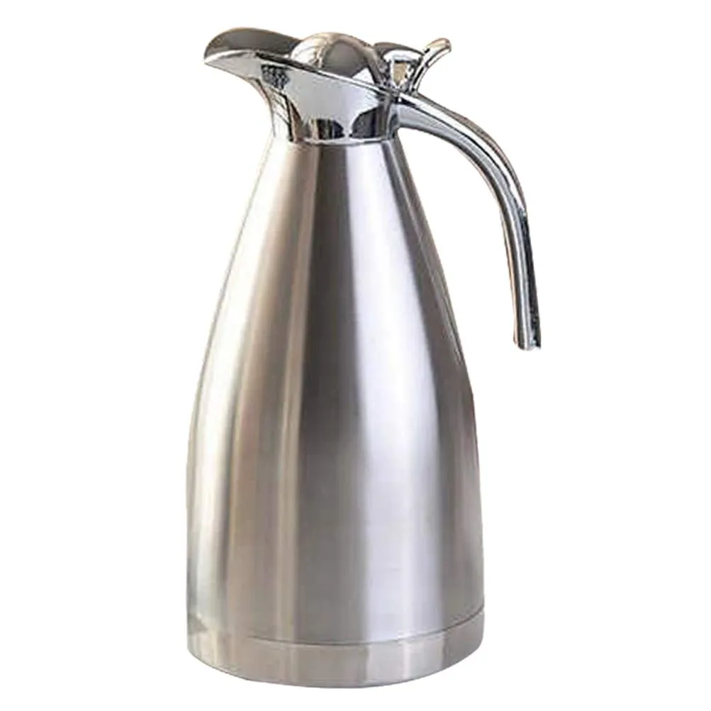 TOPBATHY 2L Stainless Steel Coffee Thermal Carafe Water Beverage Dispenser Insulated Vacuum Carafe Premium Grade Thermal Pot (Silver)