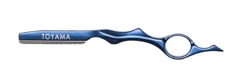 Toyama Professional Razor Aluminium With Japanese Steel Blades  - BLUE-  Feather Styling Razor