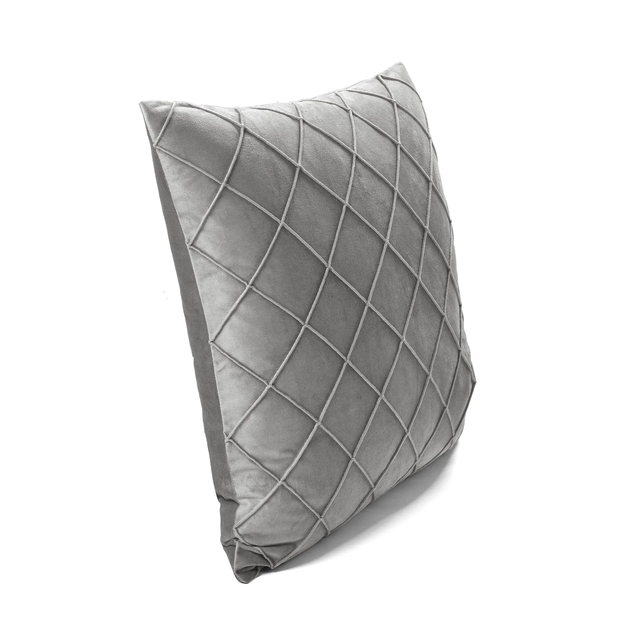 Velvet Diamond Pintuck Decorative Throw Pillow Cover