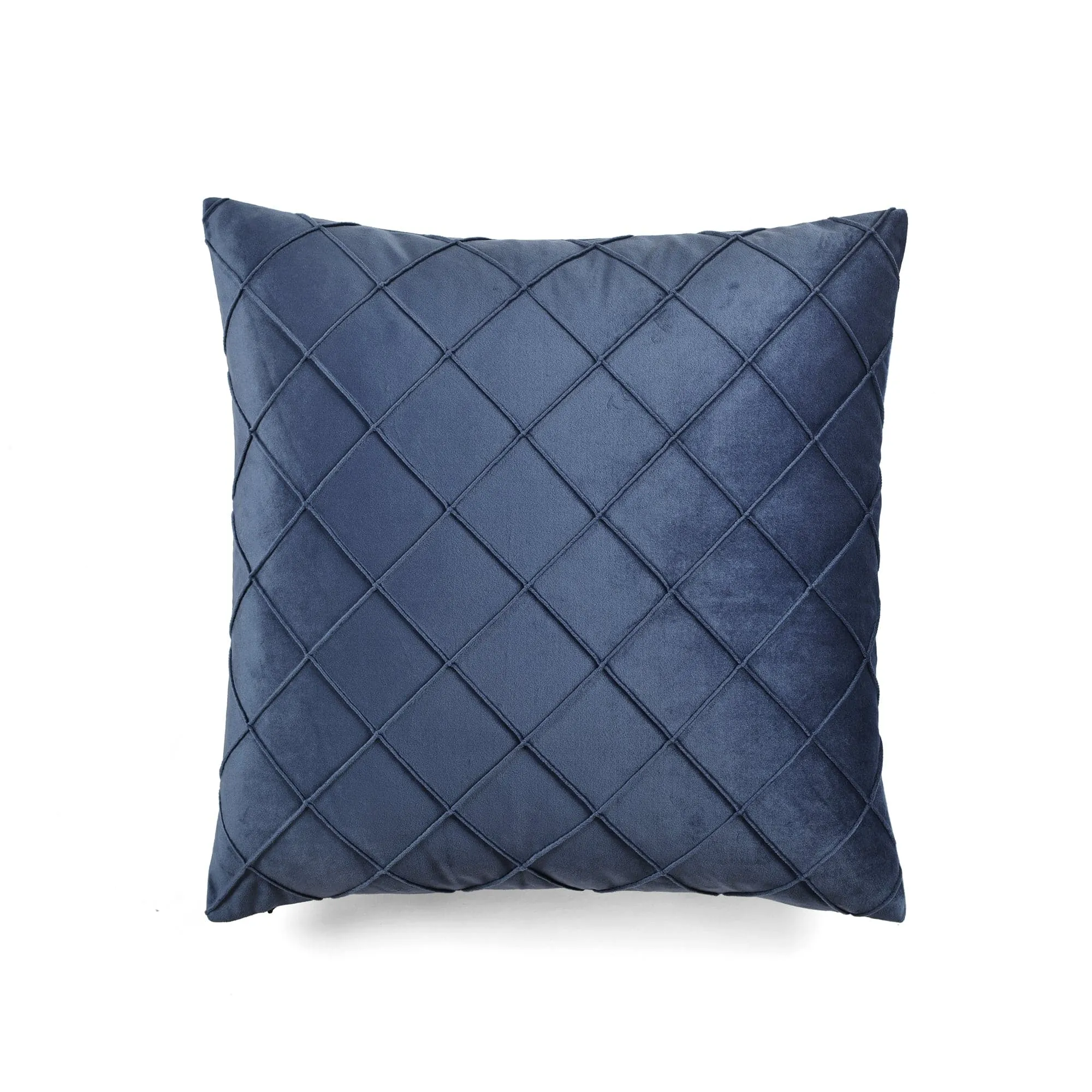 Velvet Diamond Pintuck Decorative Throw Pillow Cover