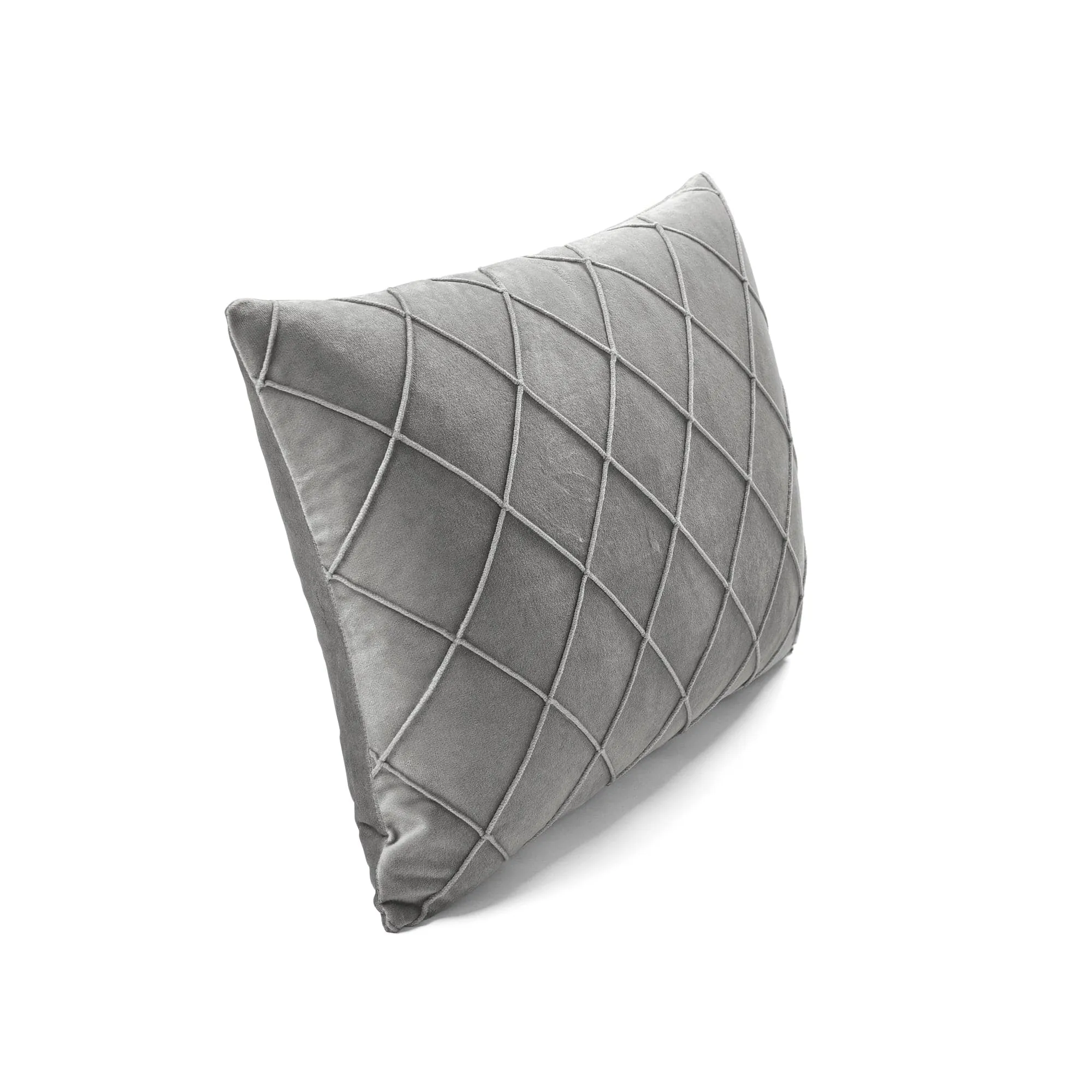 Velvet Diamond Pintuck Decorative Throw Pillow Cover