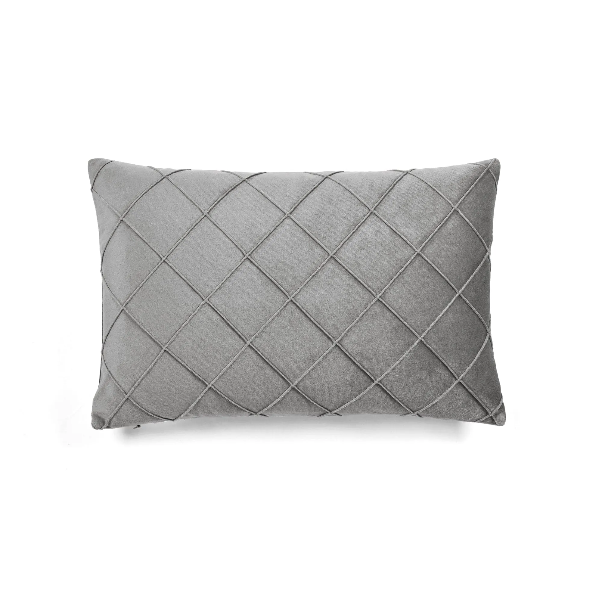 Velvet Diamond Pintuck Decorative Throw Pillow Cover