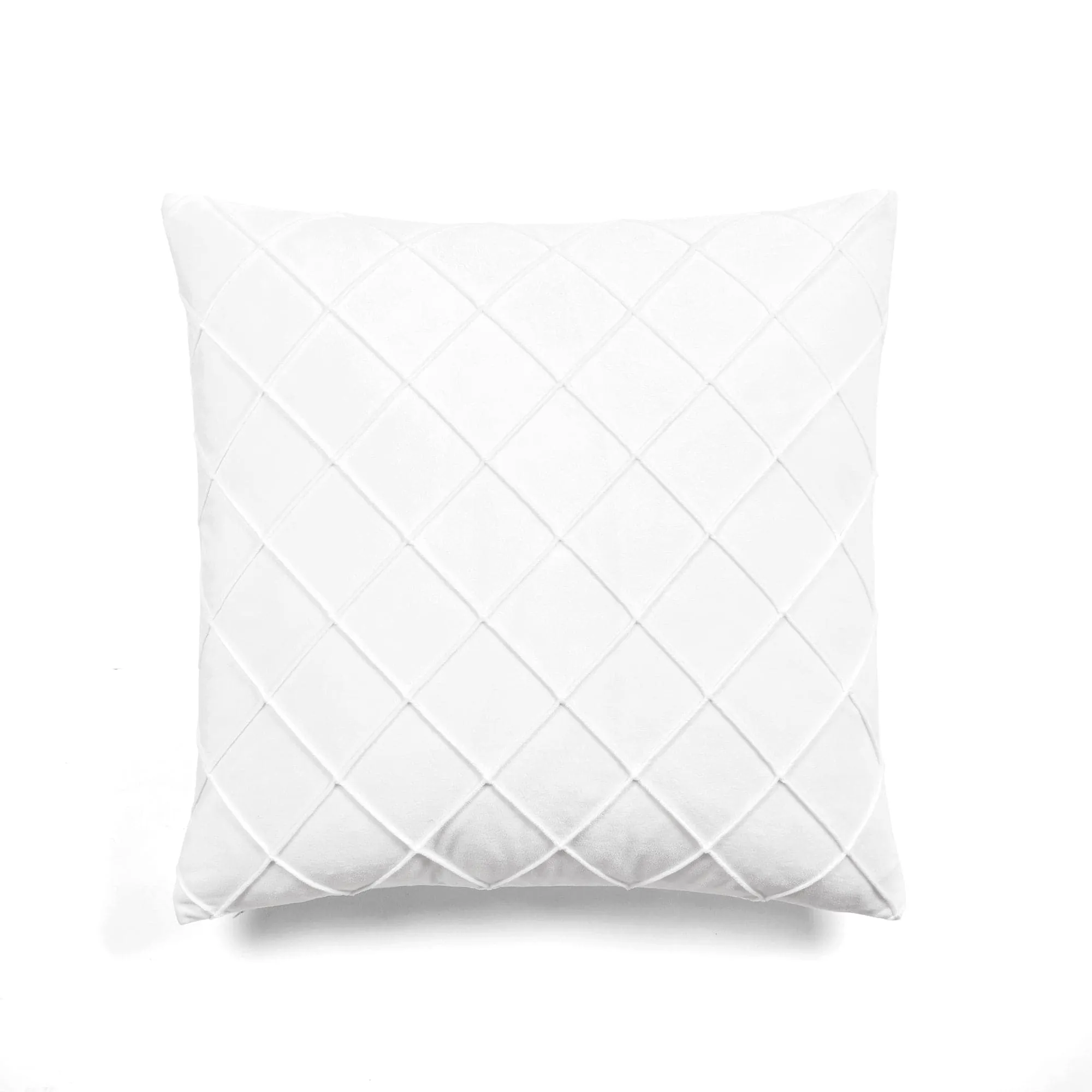 Velvet Diamond Pintuck Decorative Throw Pillow Cover