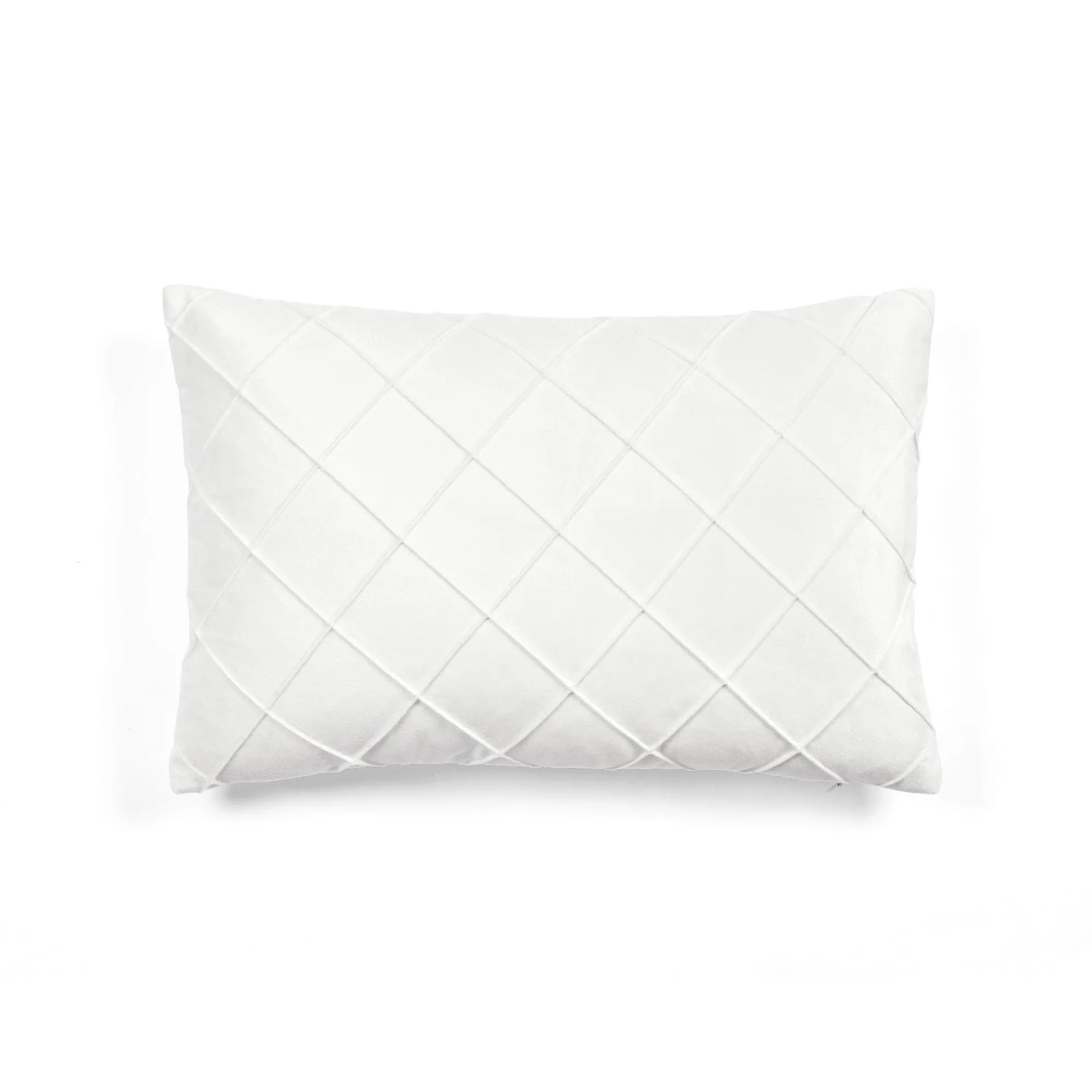 Velvet Diamond Pintuck Decorative Throw Pillow Cover