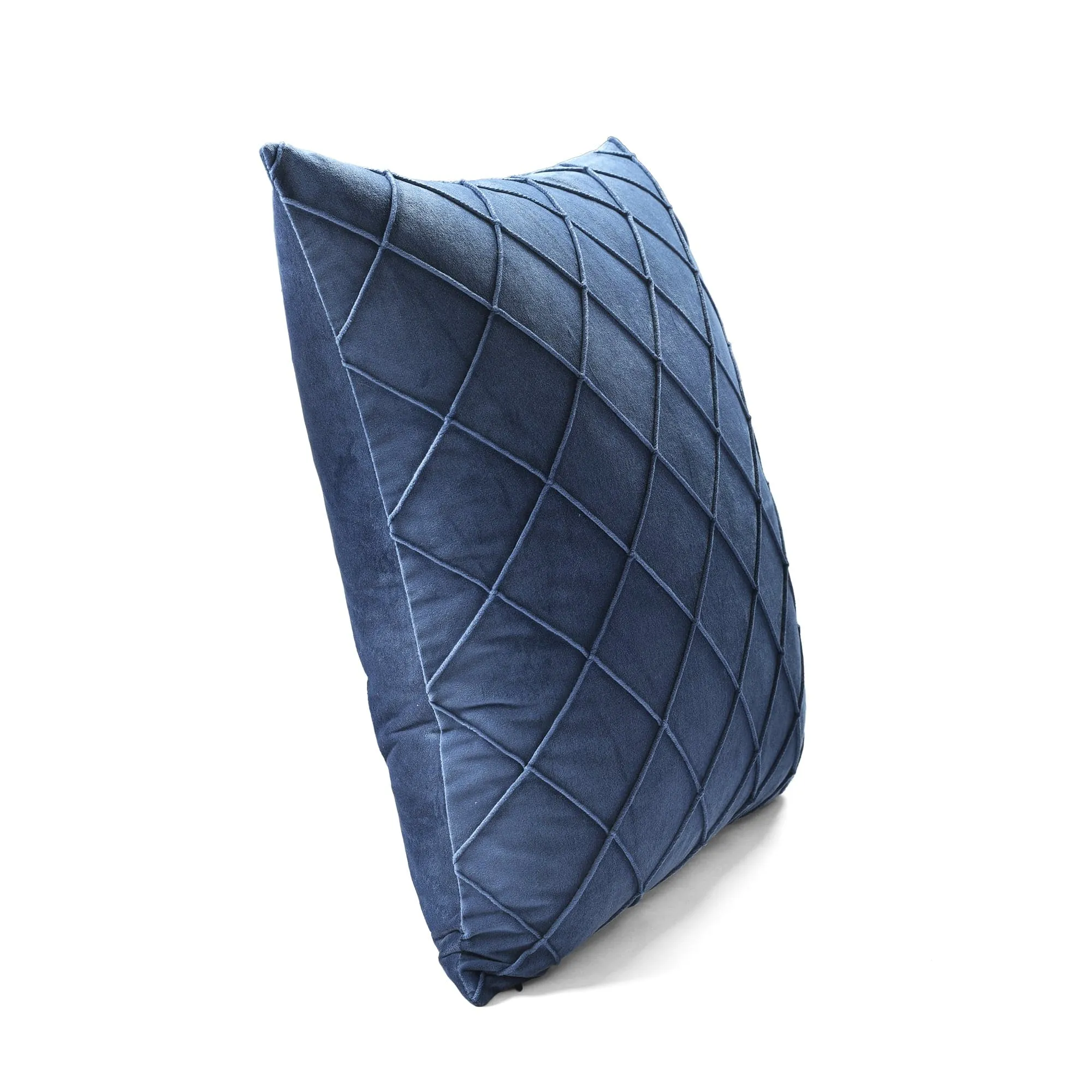 Velvet Diamond Pintuck Decorative Throw Pillow Cover