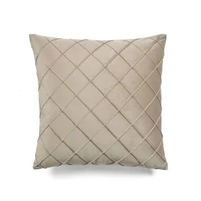 Velvet Diamond Pintuck Decorative Throw Pillow Cover