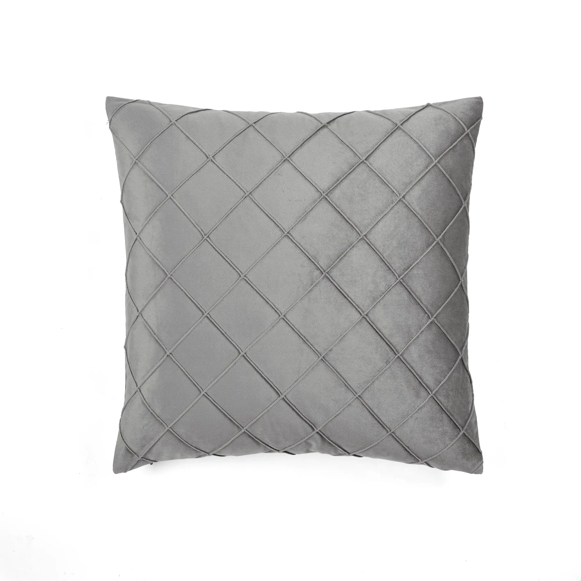 Velvet Diamond Pintuck Decorative Throw Pillow Cover