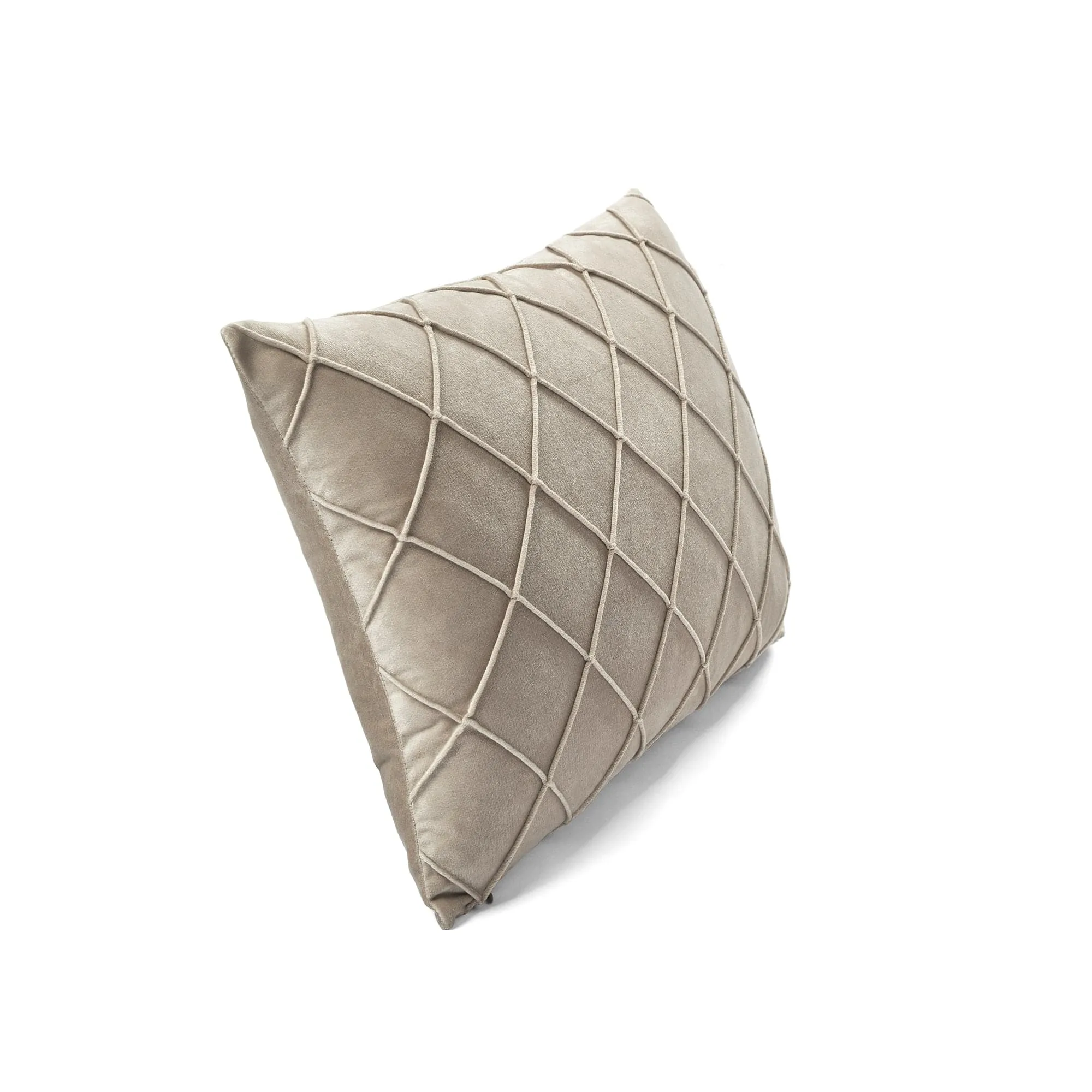 Velvet Diamond Pintuck Decorative Throw Pillow Cover