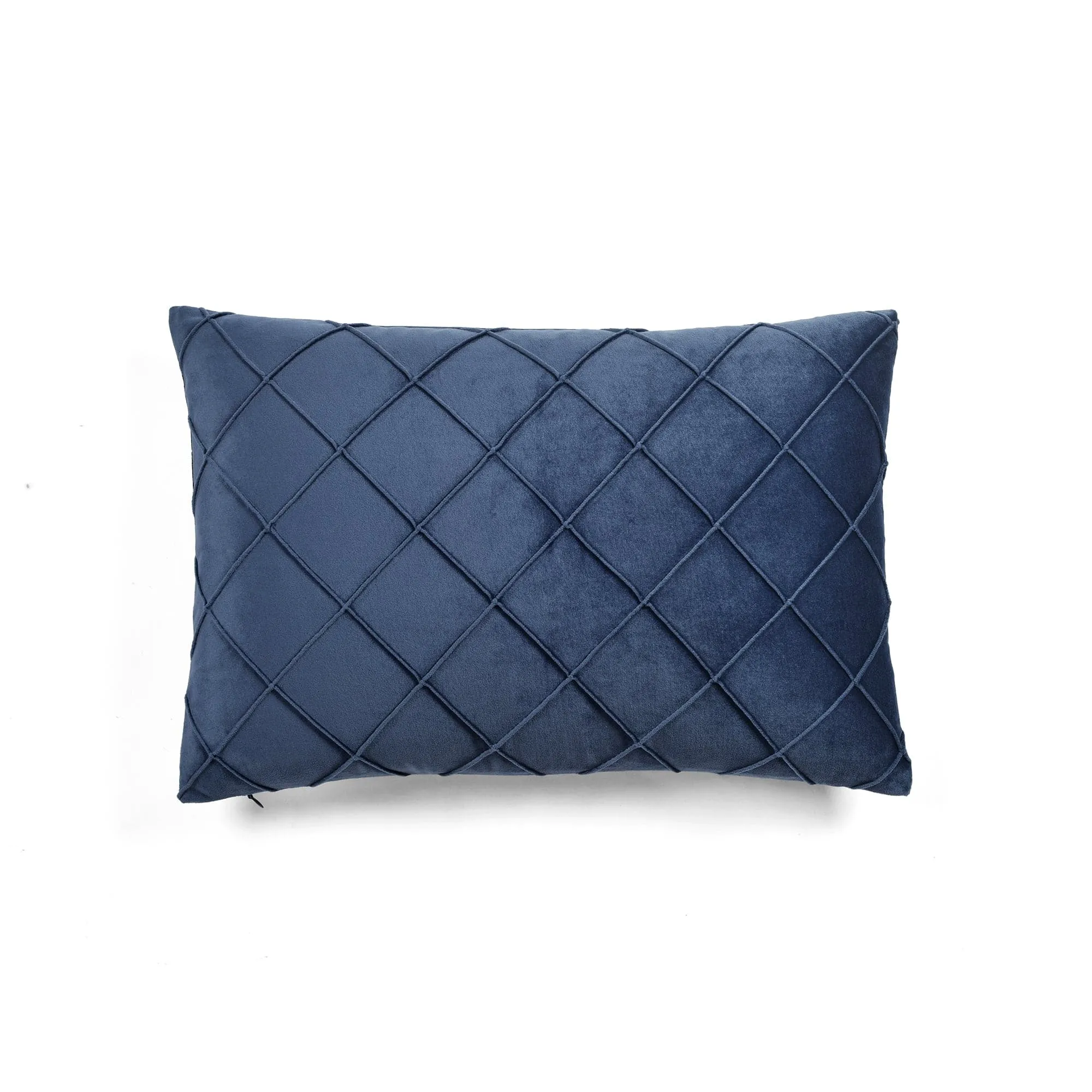 Velvet Diamond Pintuck Decorative Throw Pillow Cover