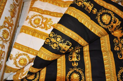 Versace Comforter Medusa Black White Queen Size 220cm - Quilted