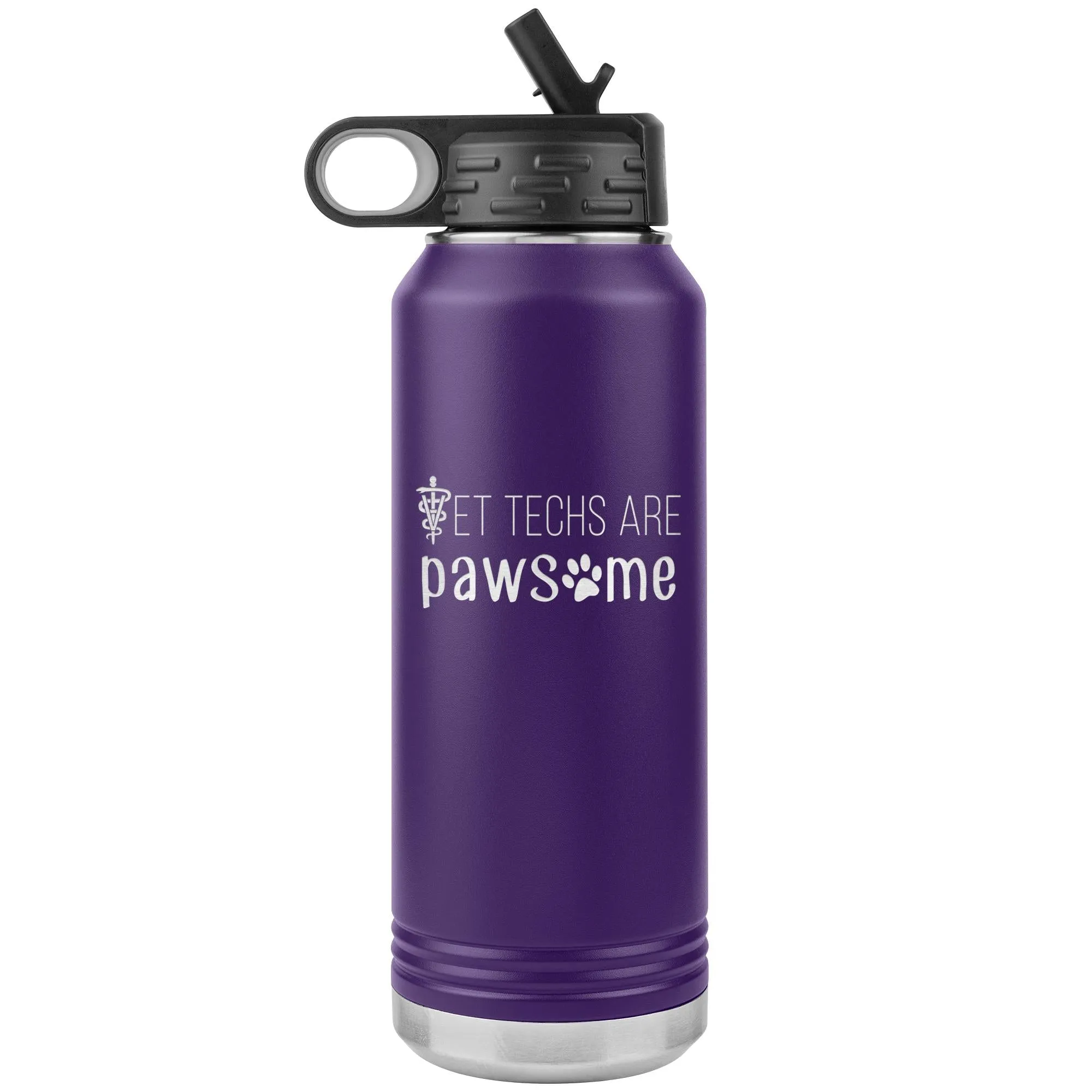 Vet techs are pawesome Water Bottle Tumbler 32 oz