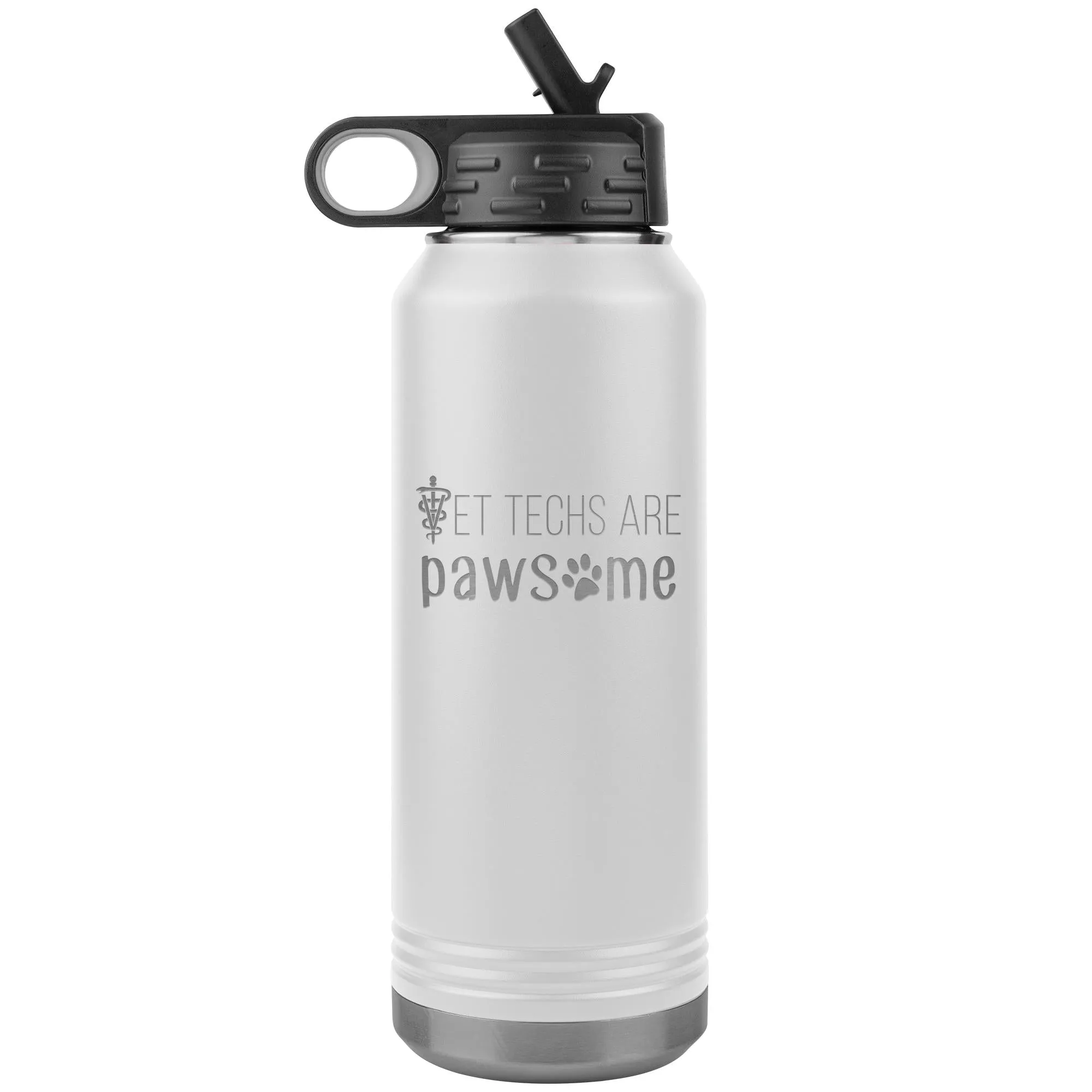 Vet techs are pawesome Water Bottle Tumbler 32 oz