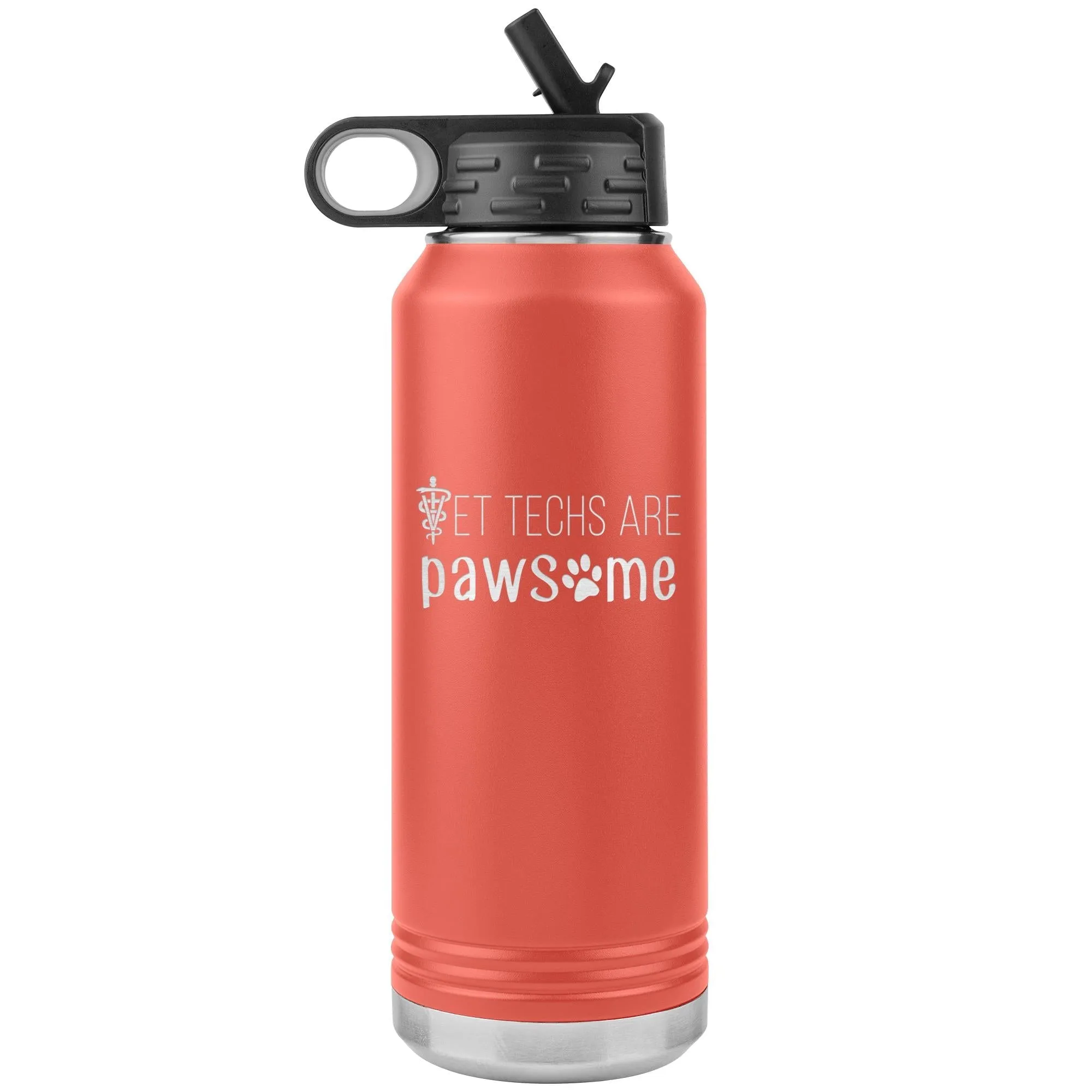 Vet techs are pawesome Water Bottle Tumbler 32 oz