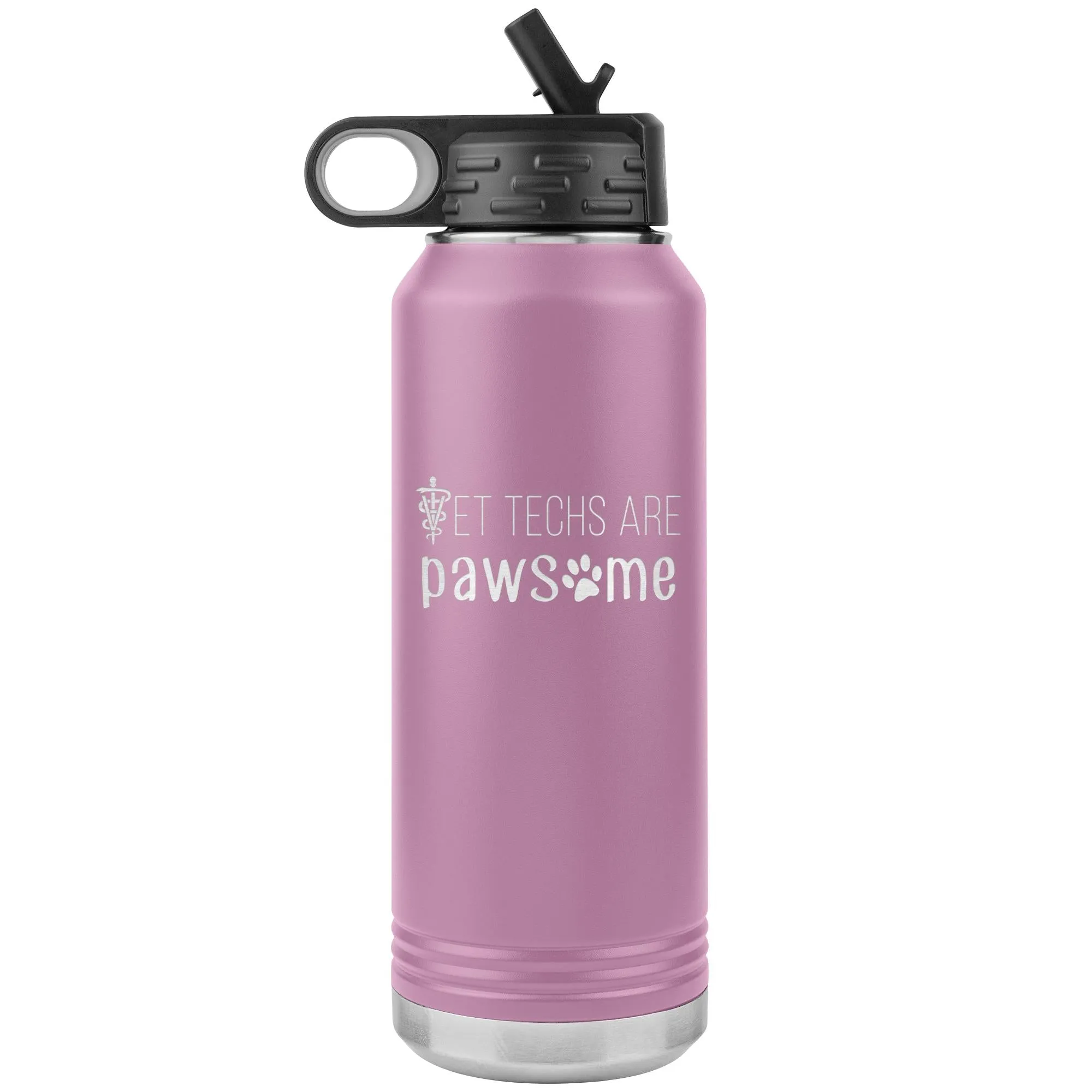 Vet techs are pawesome Water Bottle Tumbler 32 oz