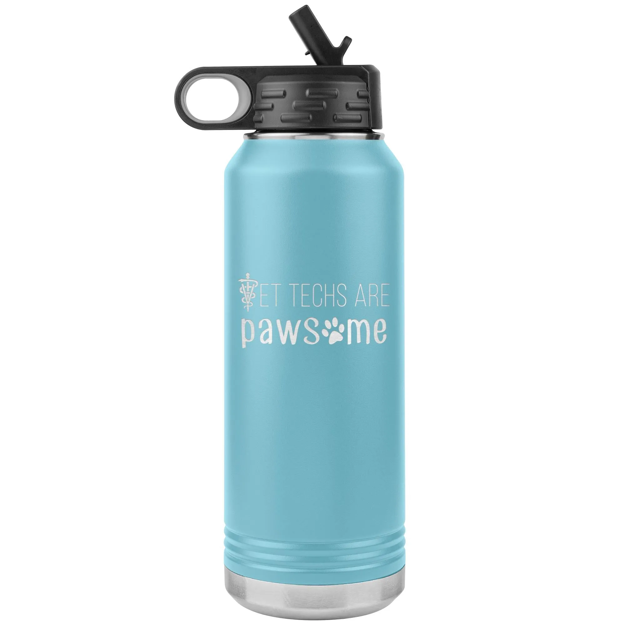 Vet techs are pawesome Water Bottle Tumbler 32 oz