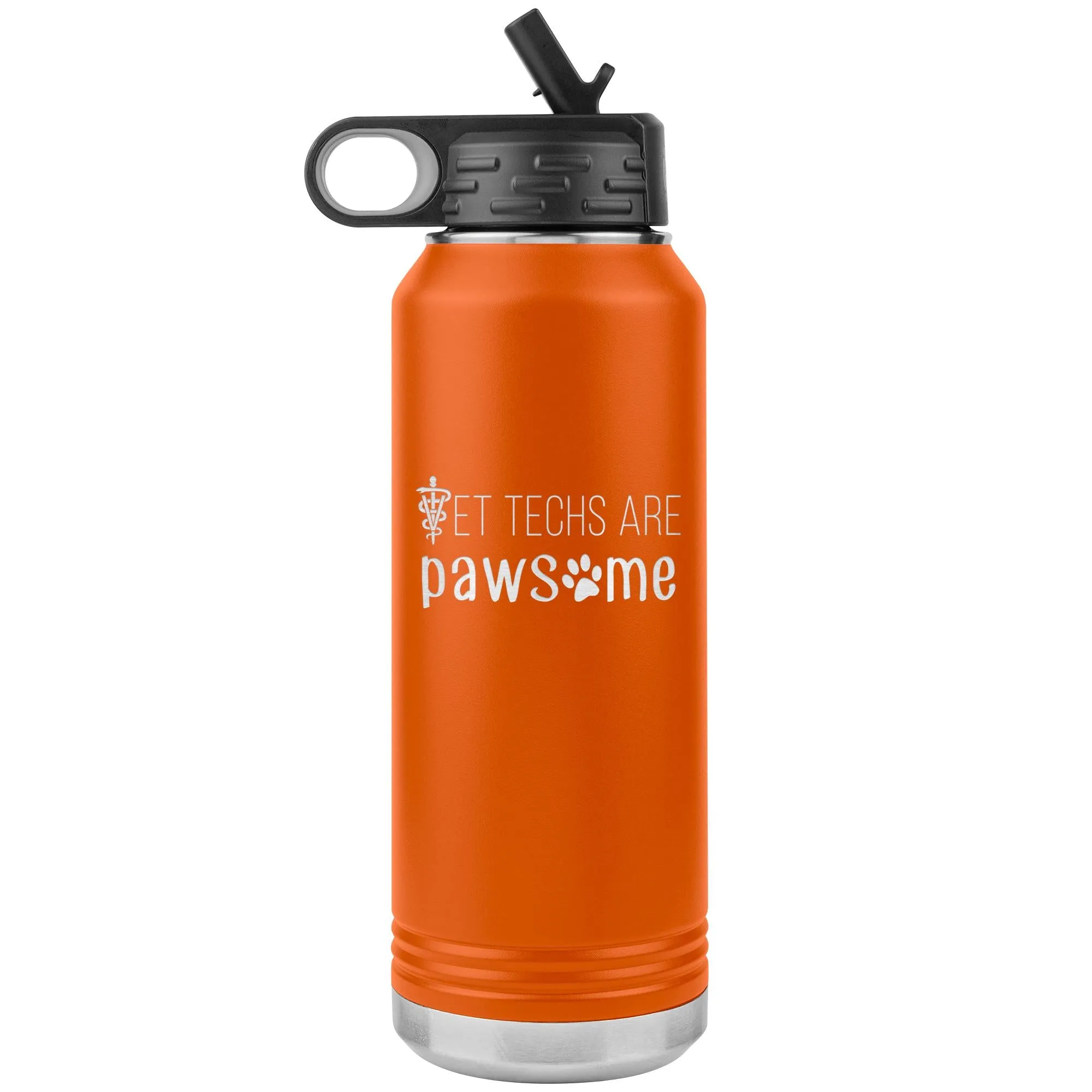 Vet techs are pawesome Water Bottle Tumbler 32 oz