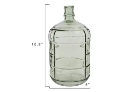 Vintage Reproduction Glass Bottle ~ Transparent Green