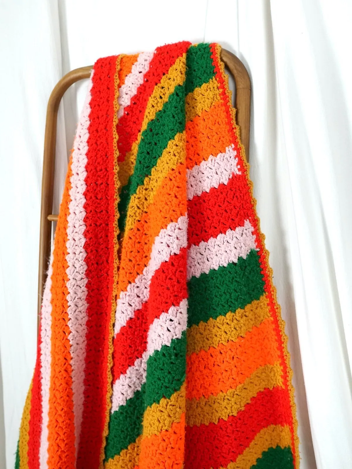 Vintage Sunset Fiesta Stripe Blanket