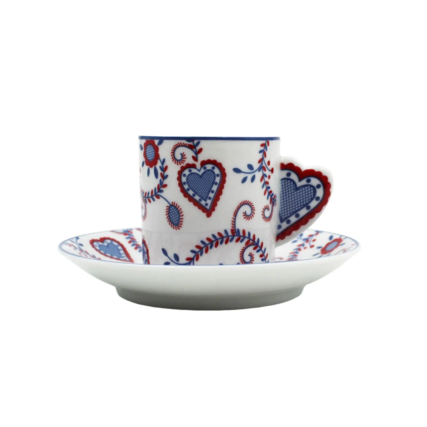 Vista Alegre Porcelain Viana do Castelo Espresso Cup with Saucer