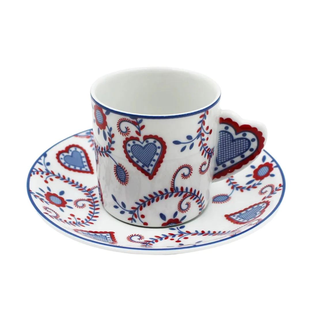 Vista Alegre Porcelain Viana do Castelo Espresso Cup with Saucer