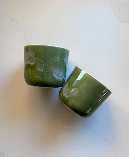 Watercolour Ceramic Cup, Green