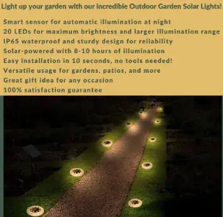 Waterproof Solar-Powered Garden Lights