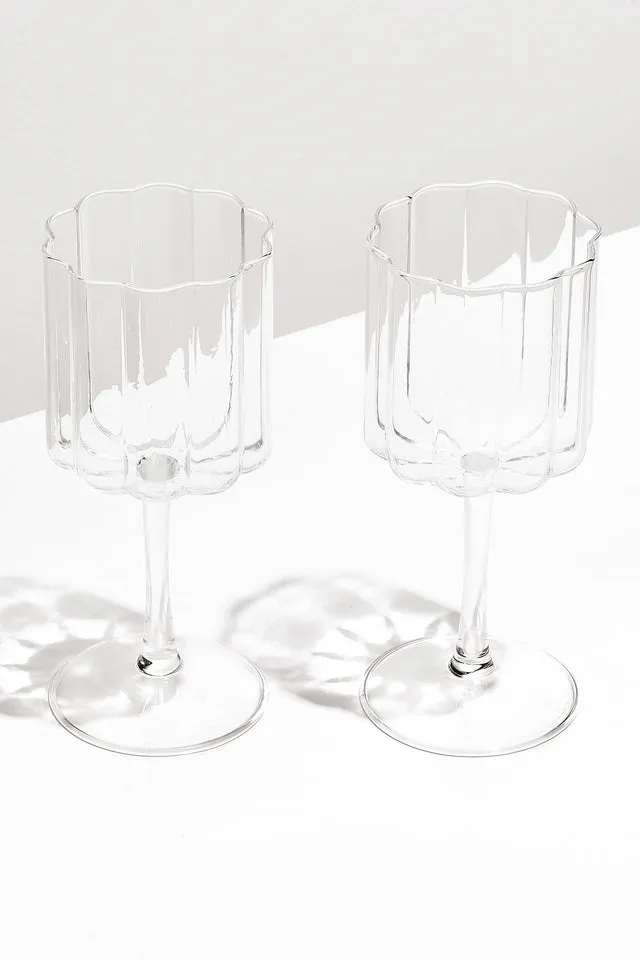 Wave Wine Glass Set of 2