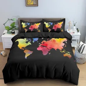 World Map Bedding Set - Perfect Set for Your Bedroom