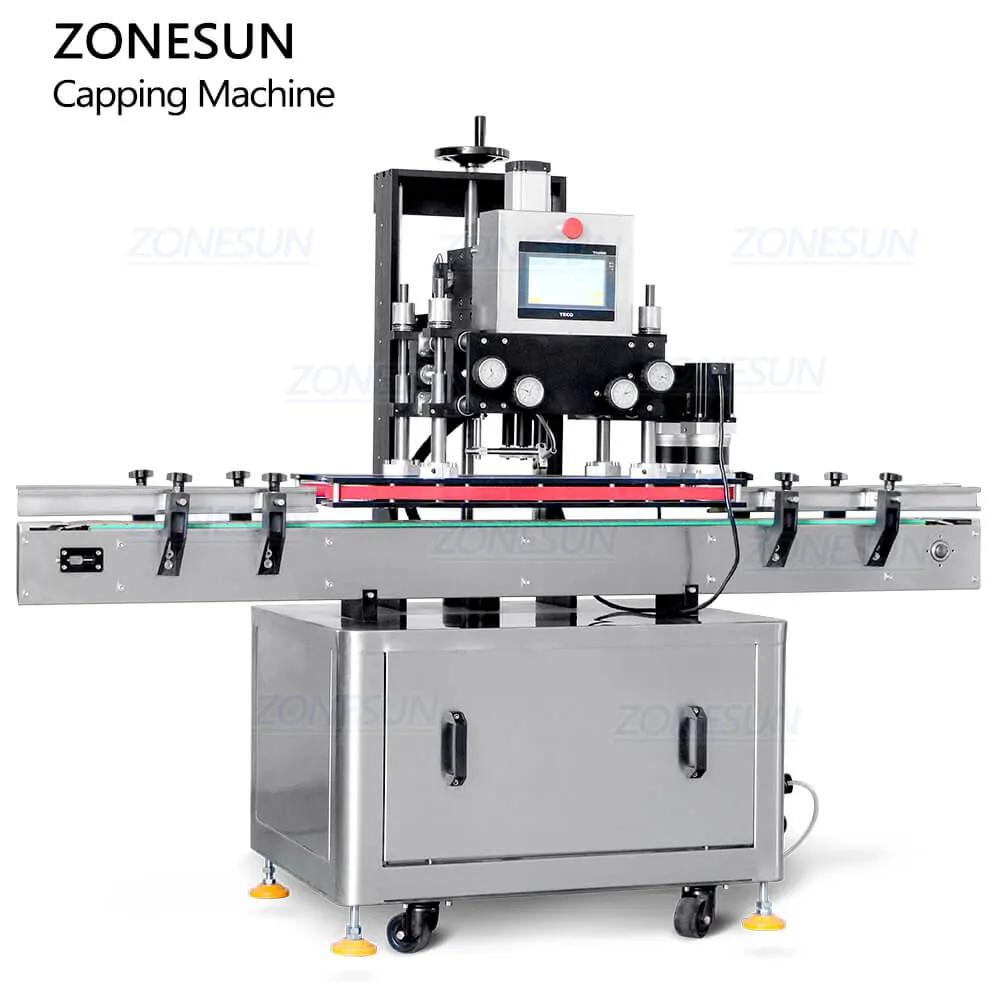 ZS-XG440S Automatic Servo Motor Pump Head Spray Bottle Cap Screwing Capping Machine For Shampoo Essential Oil