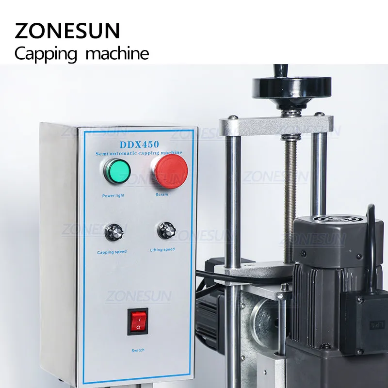 ZS-XG450 10-50mm Electric Plastic Glass Bottle Capping Machine With Security Ring